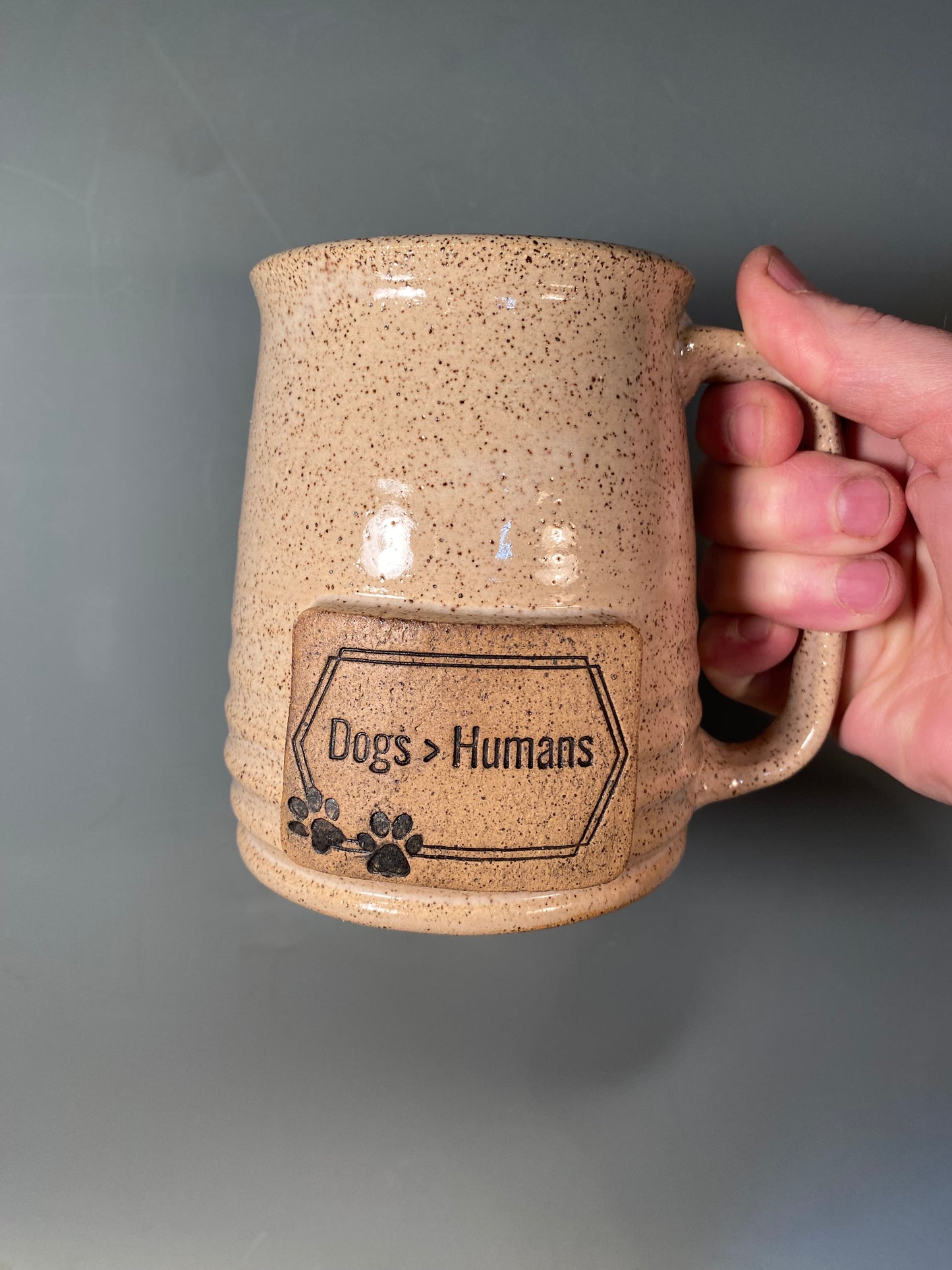 Dogs > Humans Custom coffee mug