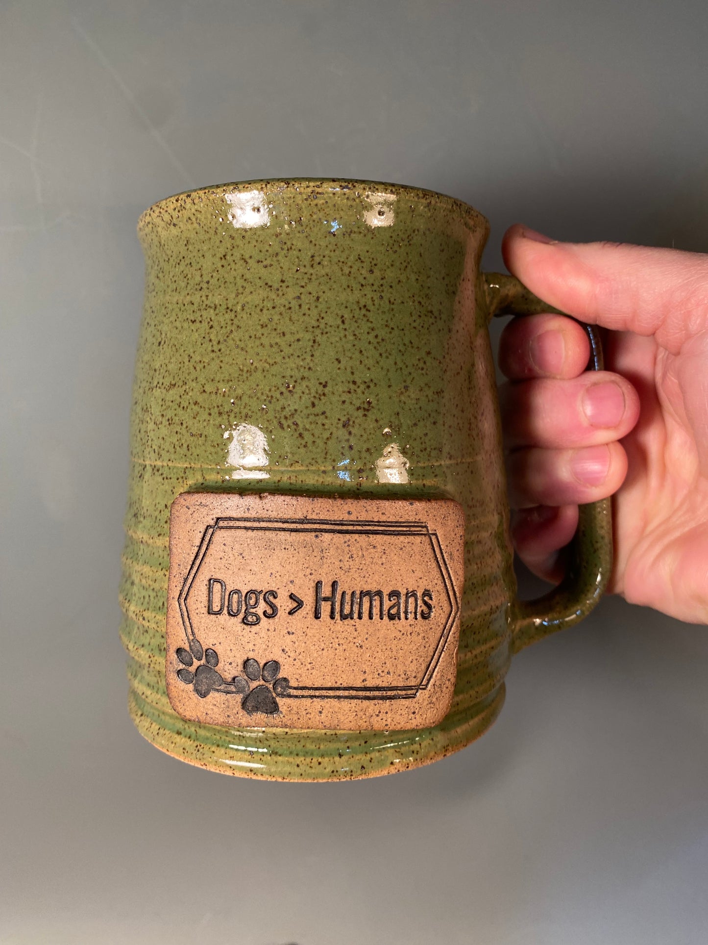 Dogs > Humans Custom coffee mug