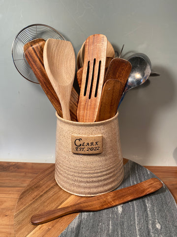 Handcrafted Pottery Kitchen Utensil Holder for Everyday Use